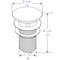 Alfi Brand ALFI brand AB8056-BM Black Matte Ceramic Mushroom Top Pop Up Drain for Sinks with Overflow AB8056-BM - alternate 3